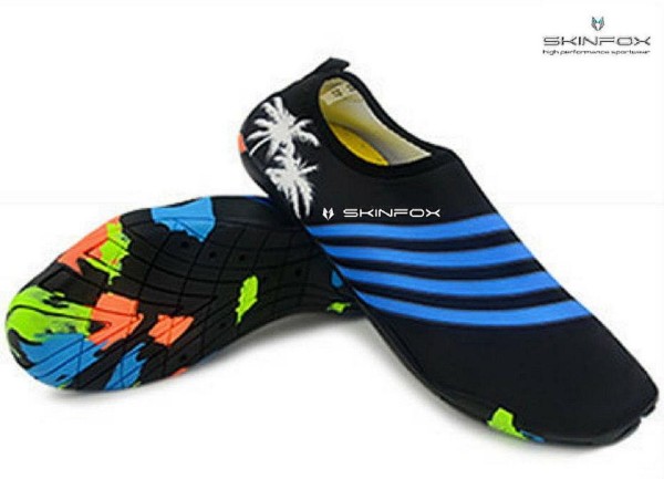 SKINFOX Beachrunner GJ256 blue STRIPES размер 35-47 купальная обувь пляжная обувь SUP обувь